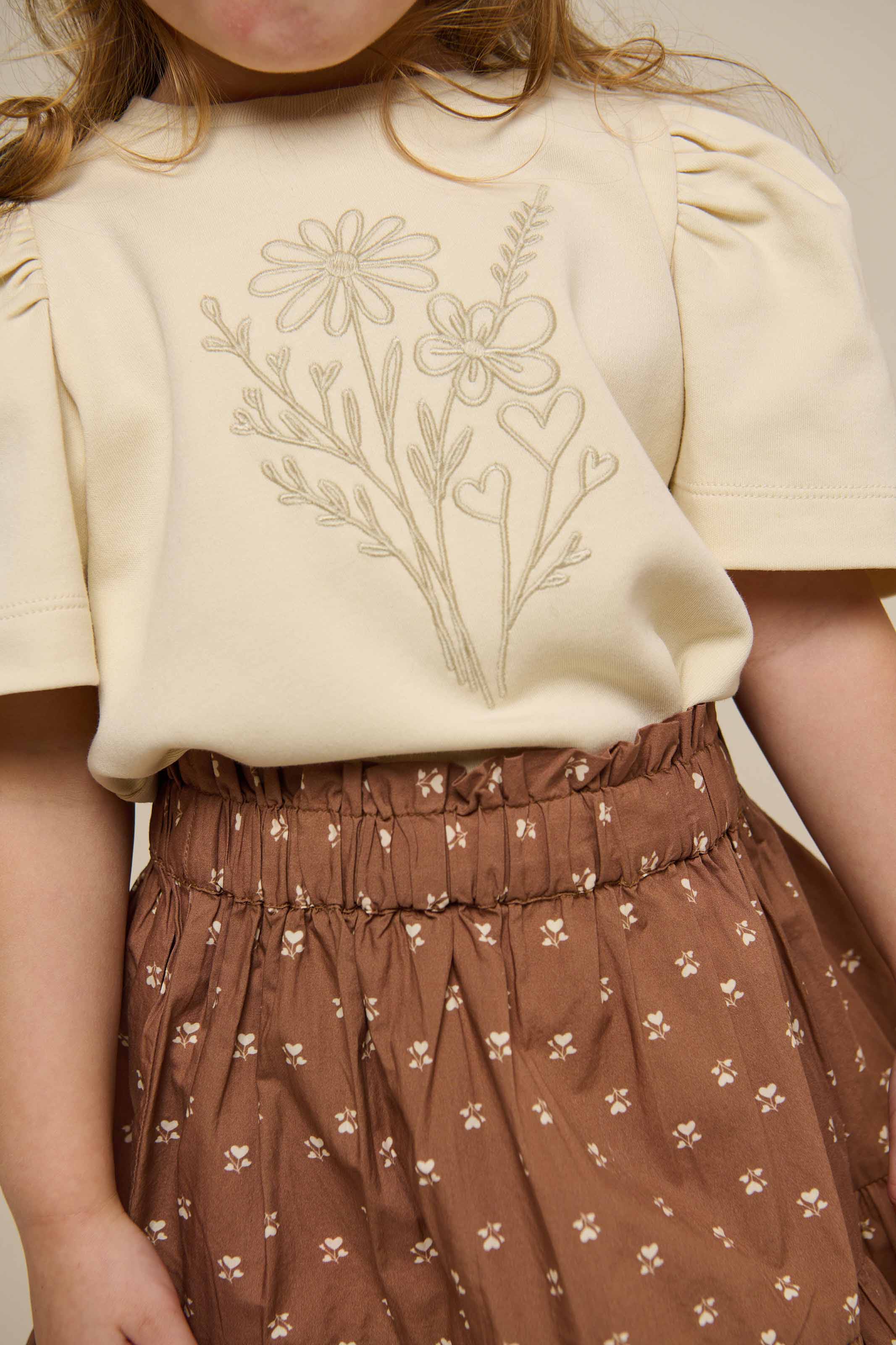 T-Shirt mit Stickerei - Kids - Offwhite | 101235 Amanda - Image 5