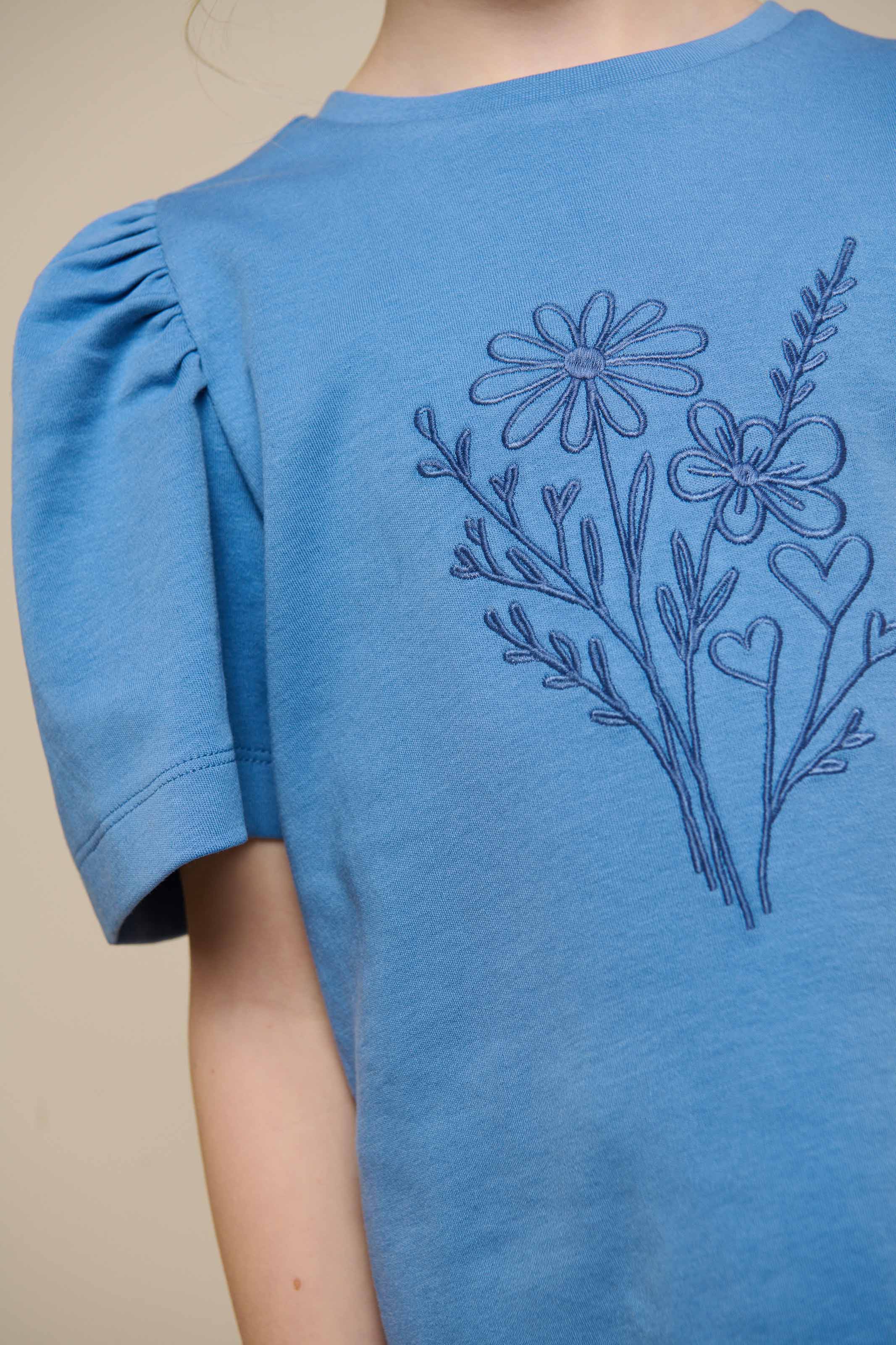 T-Shirt mit Stickerei - Tween - Dusty Blue | 101238 Amanda - Image 5