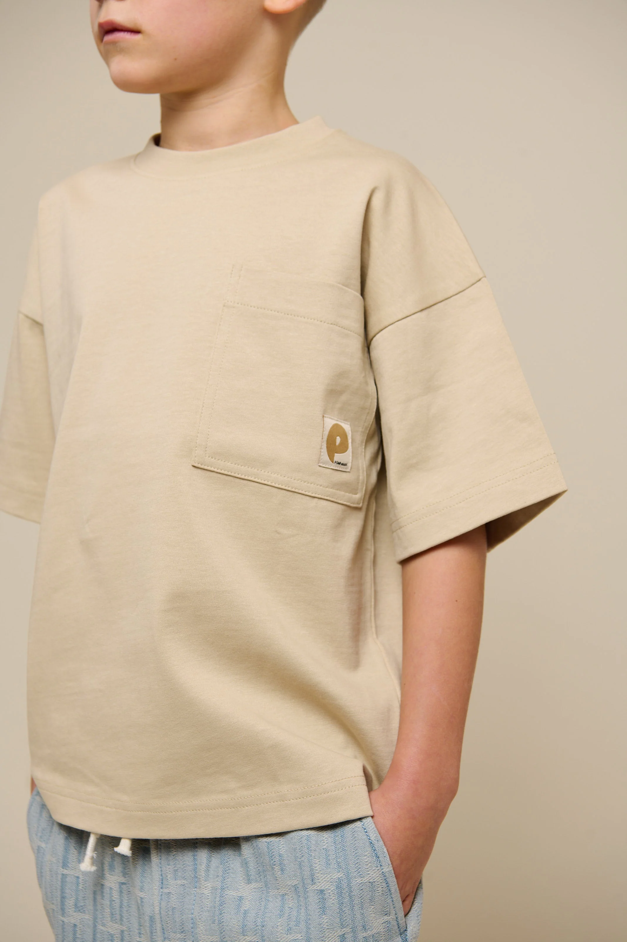 T-Shirt mit Tasche - Tween - Light Sand | 101147 Jasper - Image 4