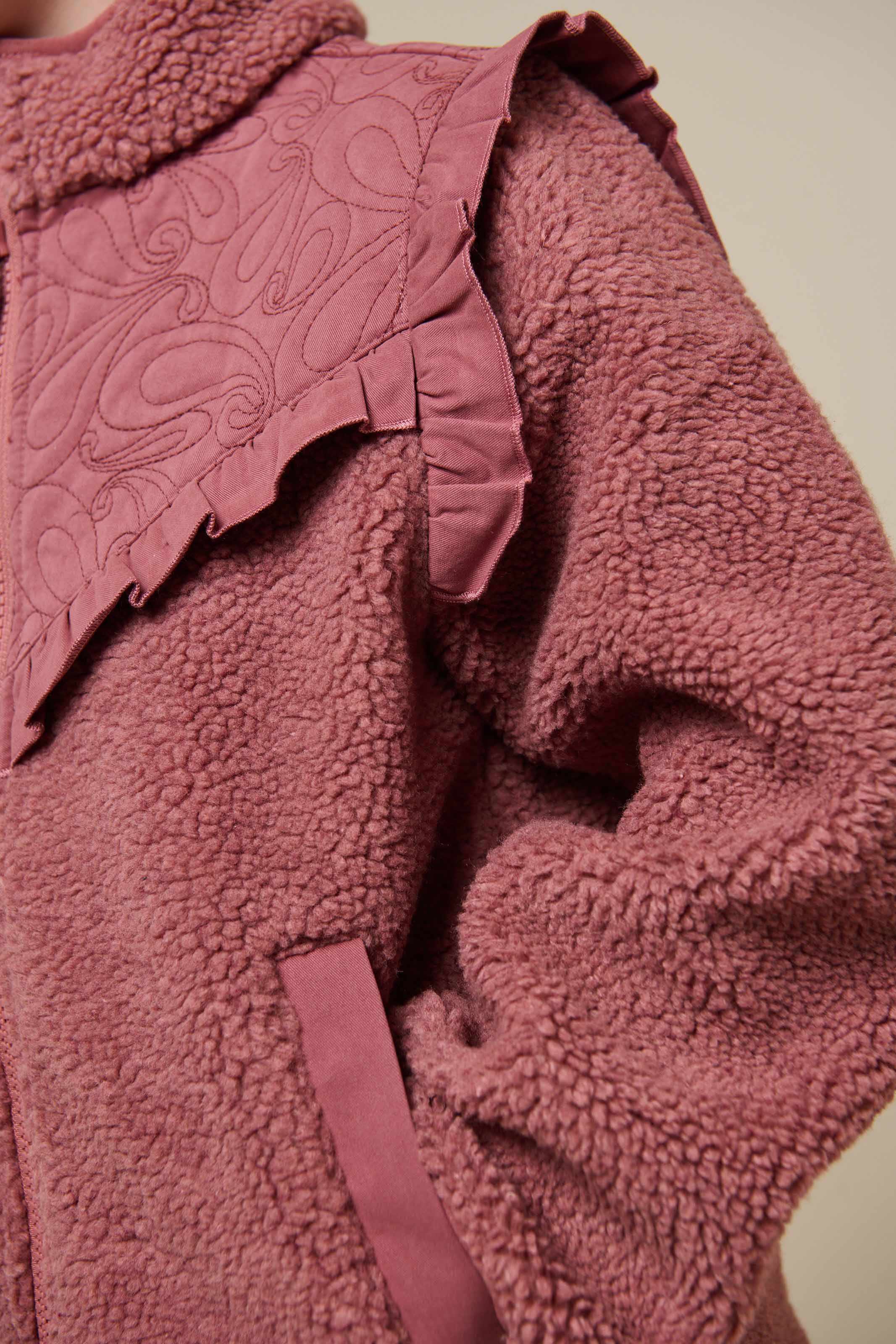 Teddyjacke mit Reißverschluss und Rüschen - Tween - Old Rose | 100637 Madison - Image 4