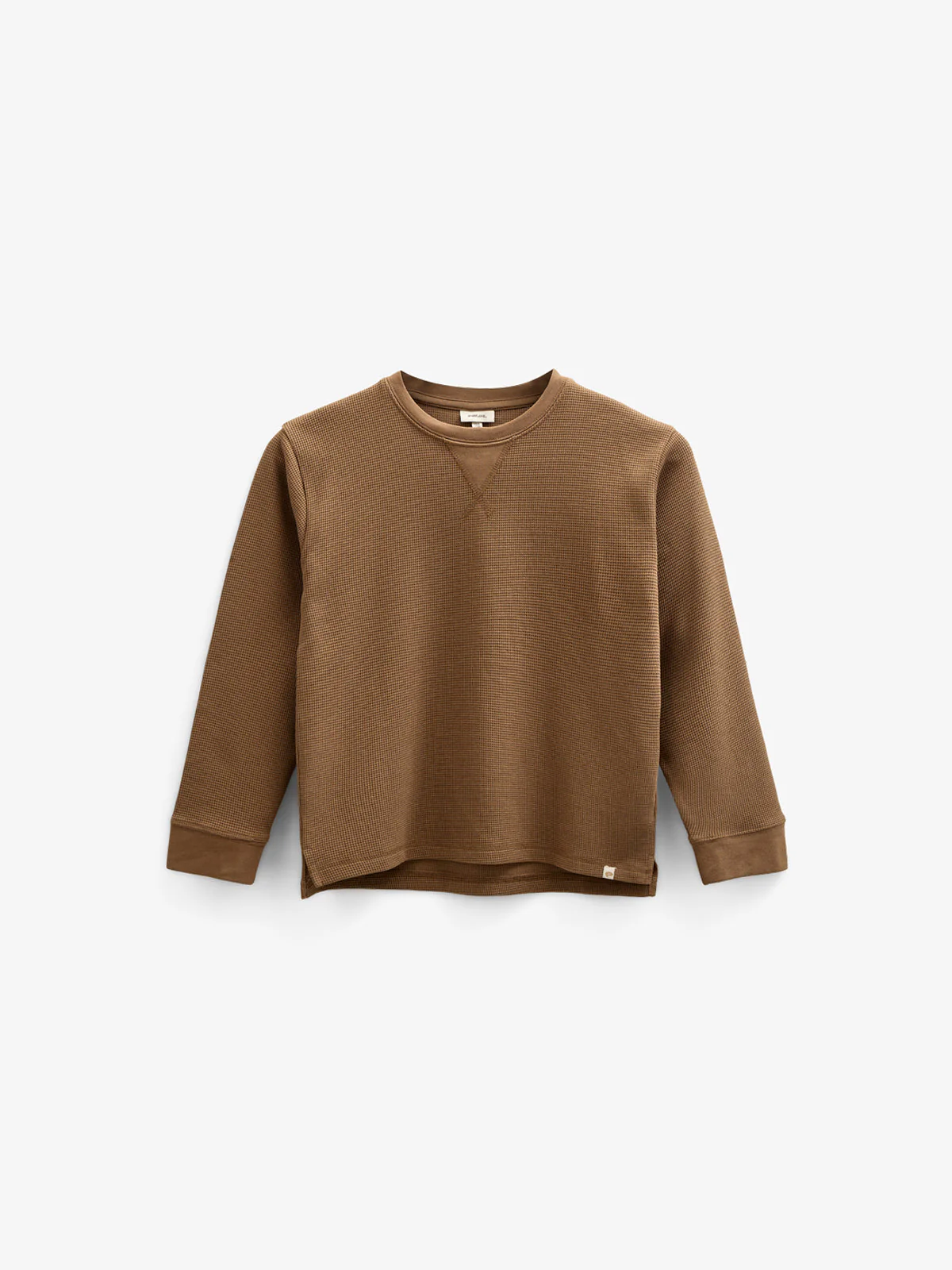 Texturiertes Langarm-T-Shirt - Kids - Coffee | 100705 Malthe