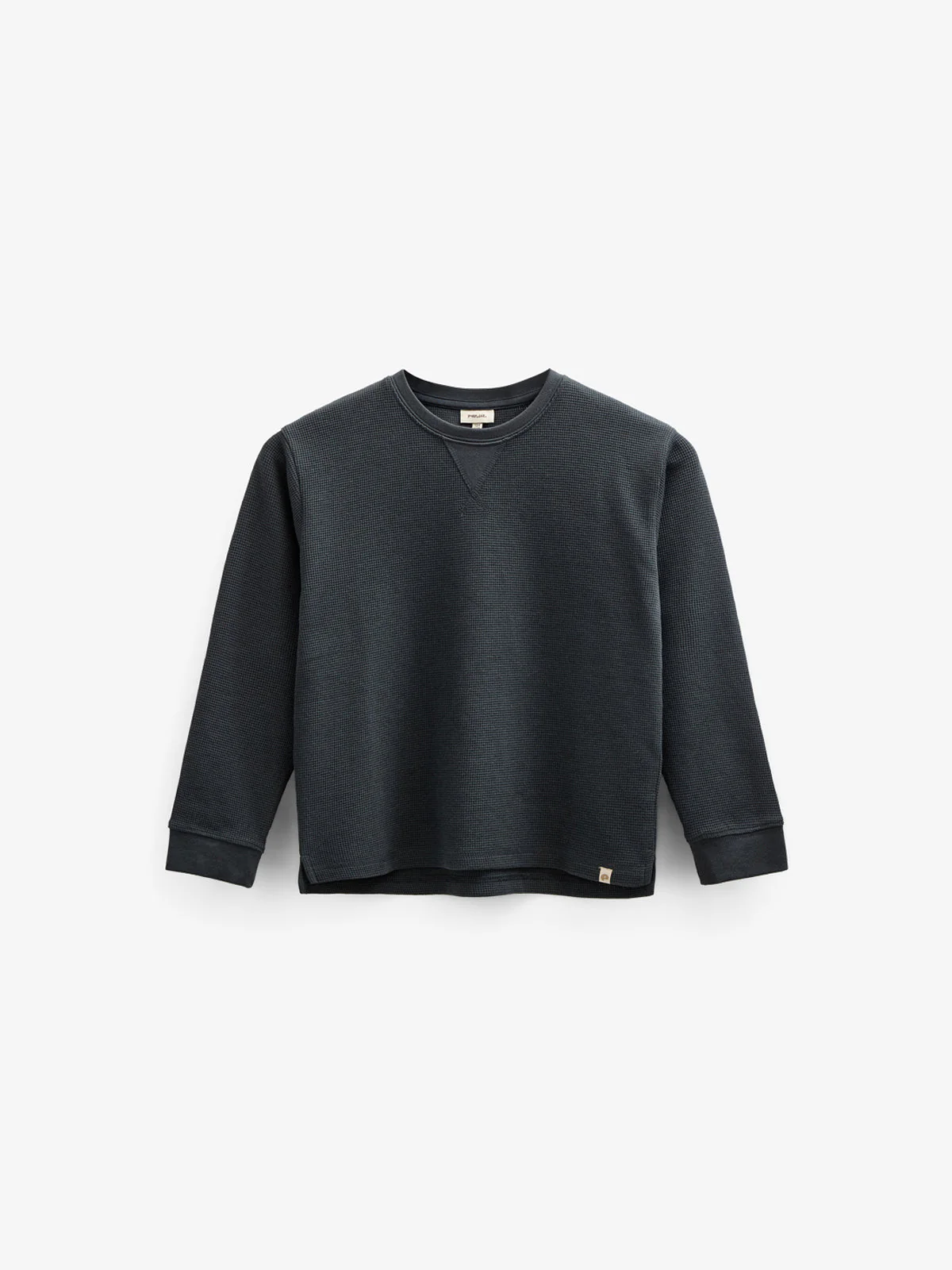 Texturiertes Langarm-T-Shirt - Kids - Forest Green | 100707 Malthe