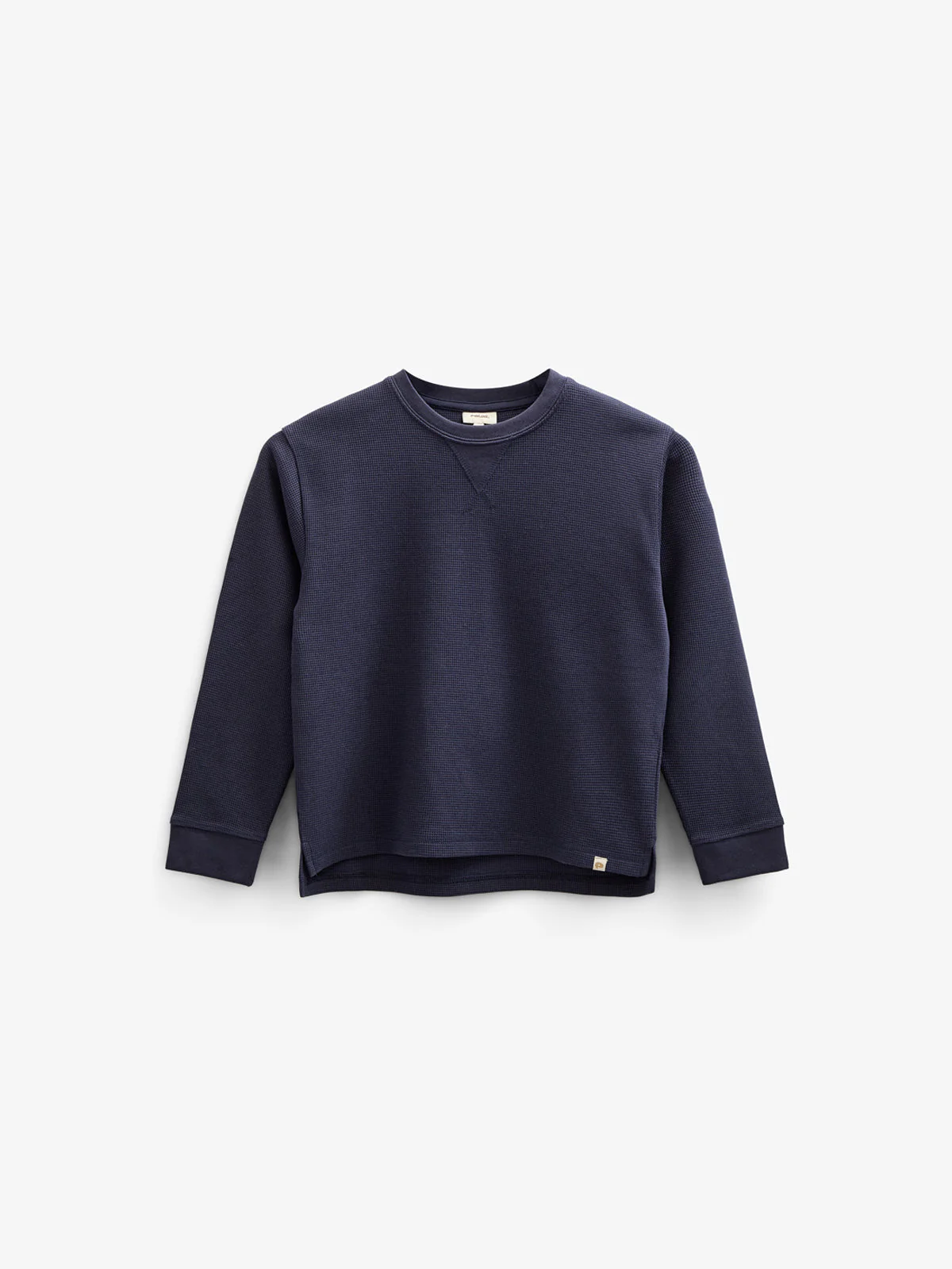 Texturiertes Langarm-T-Shirt - Kids - Navy | 100703 Malthe