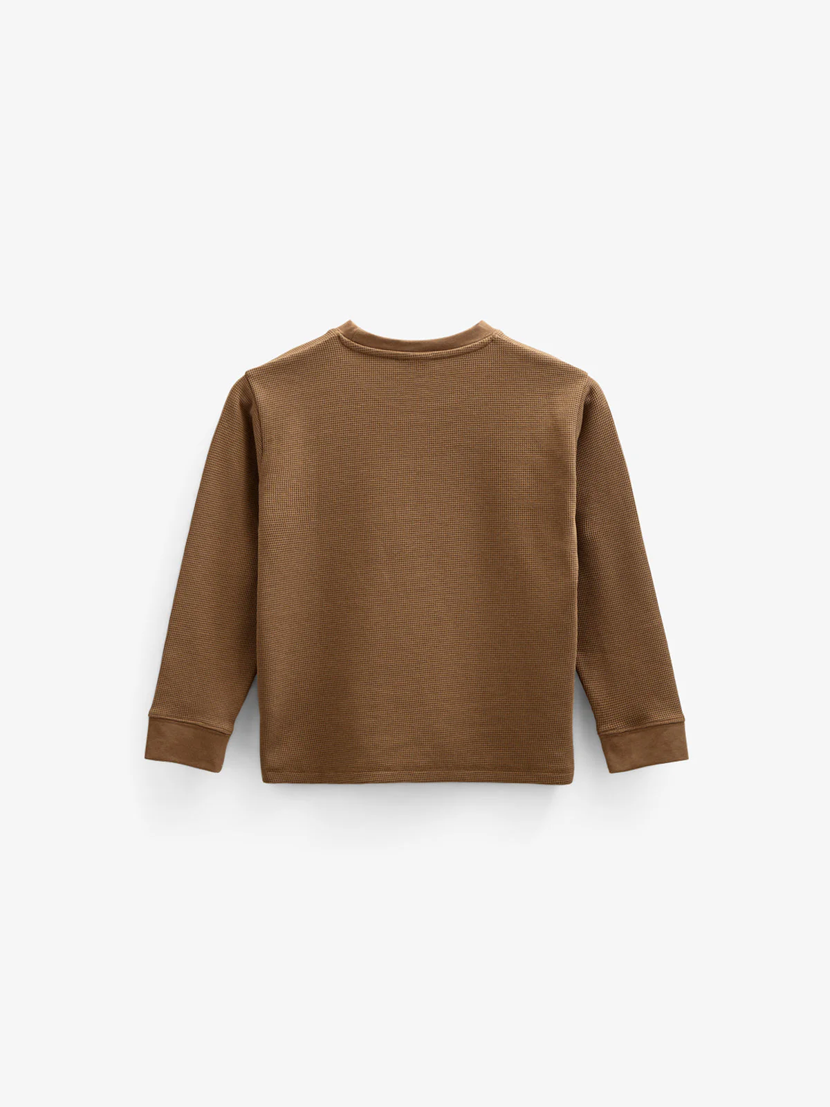 Texturiertes Langarm-T-Shirt - Tween - Coffee | 100706 Malthe - Image 3