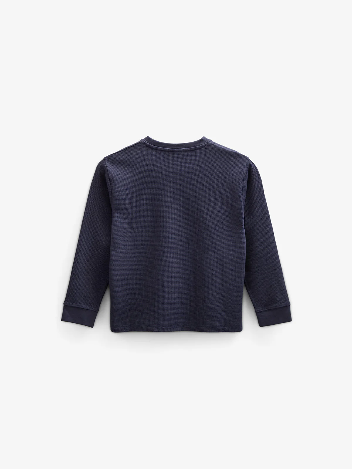 Texturiertes Langarm-T-Shirt - Tween - Navy | 100704 Malthe - Image 3