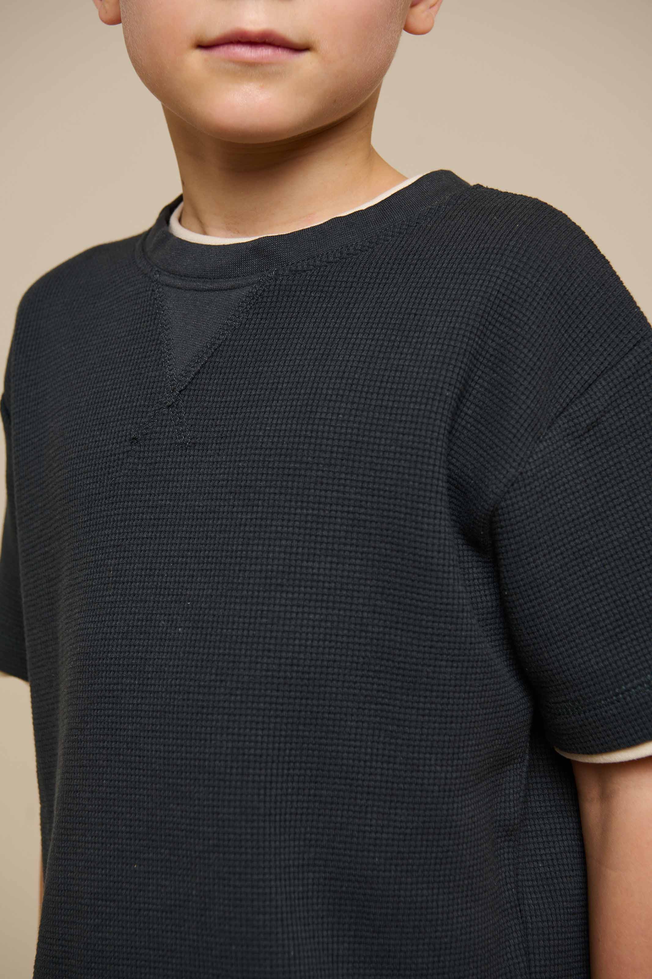 Texturiertes T-Shirt - Tween - Forest Green | 100714 Malthe - Image 4
