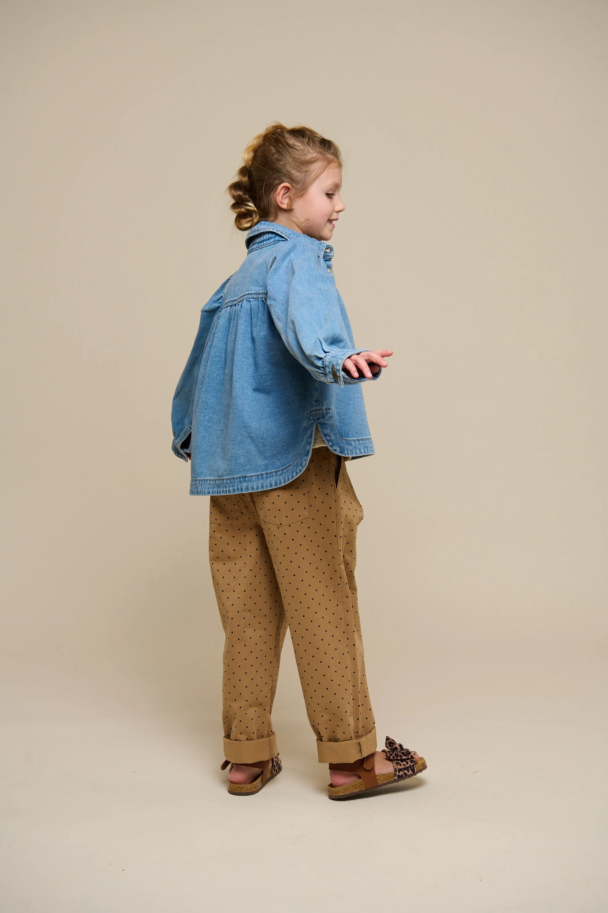 Twill-Hose mit Punkten - Tween - Beige | 100615 Iris - Image 6