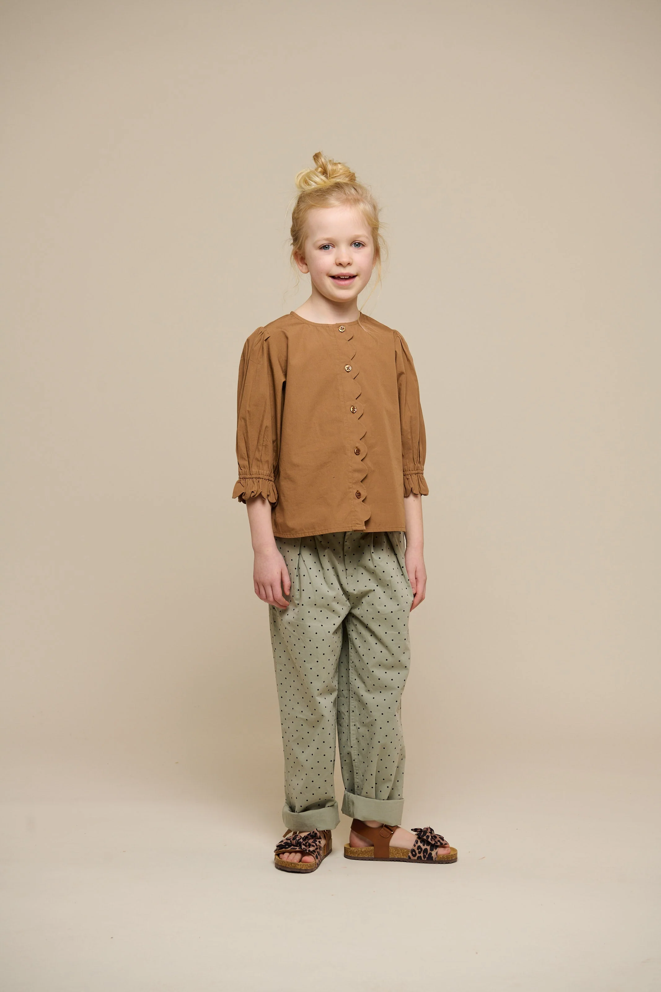 Twill-Hose mit Punkten - Tween - Dusty Green | 100617 Iris - Image 2