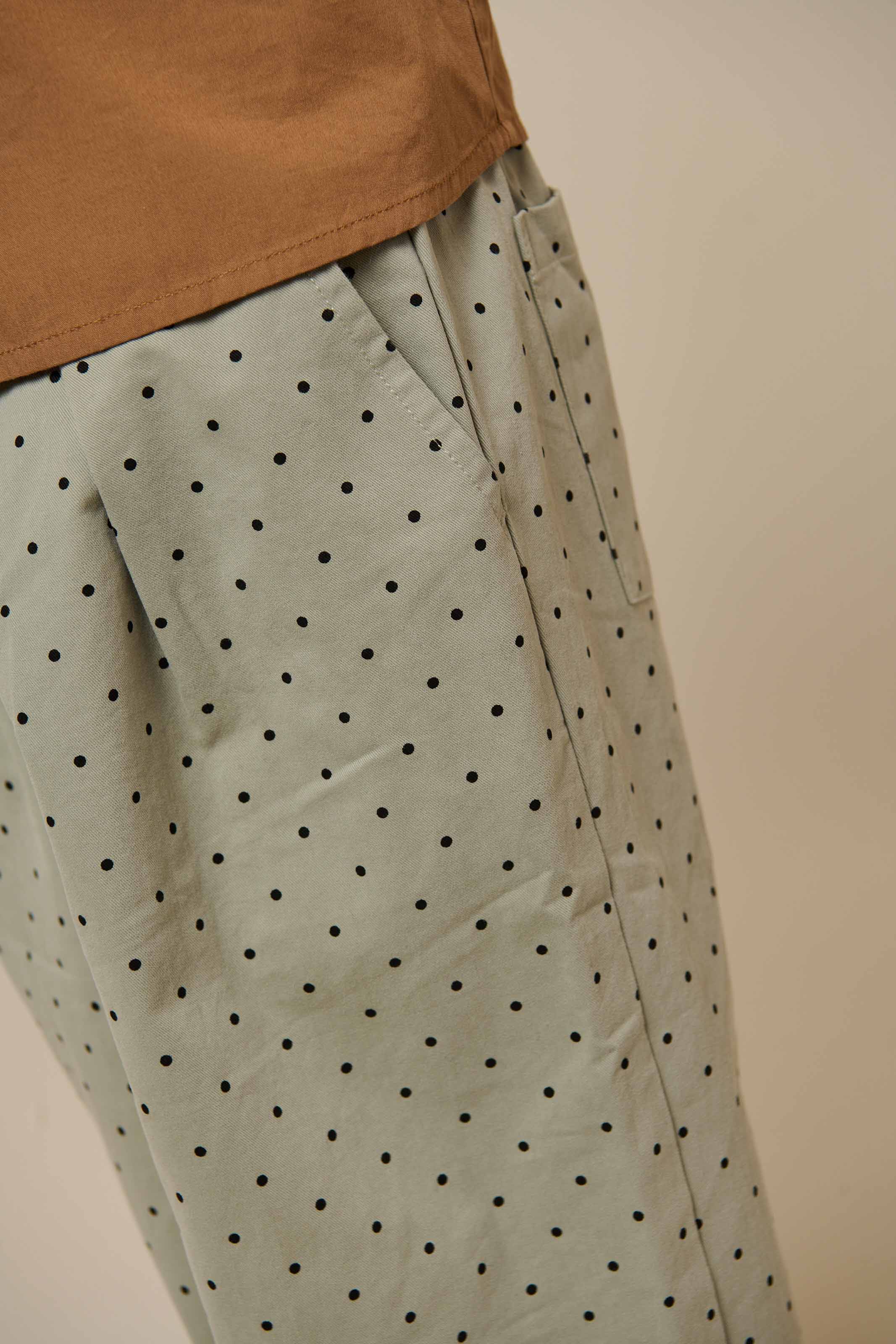 Twill-Hose mit Punkten - Tween - Dusty Green | 100617 Iris - Image 4
