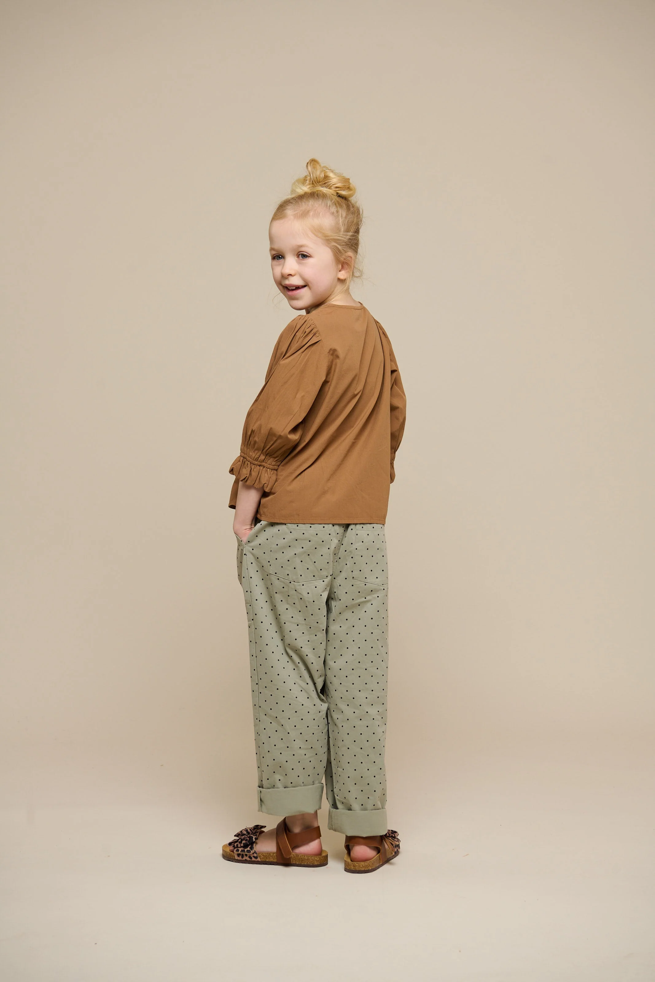 Twill-Hose mit Punkten - Tween - Dusty Green | 100617 Iris - Image 5