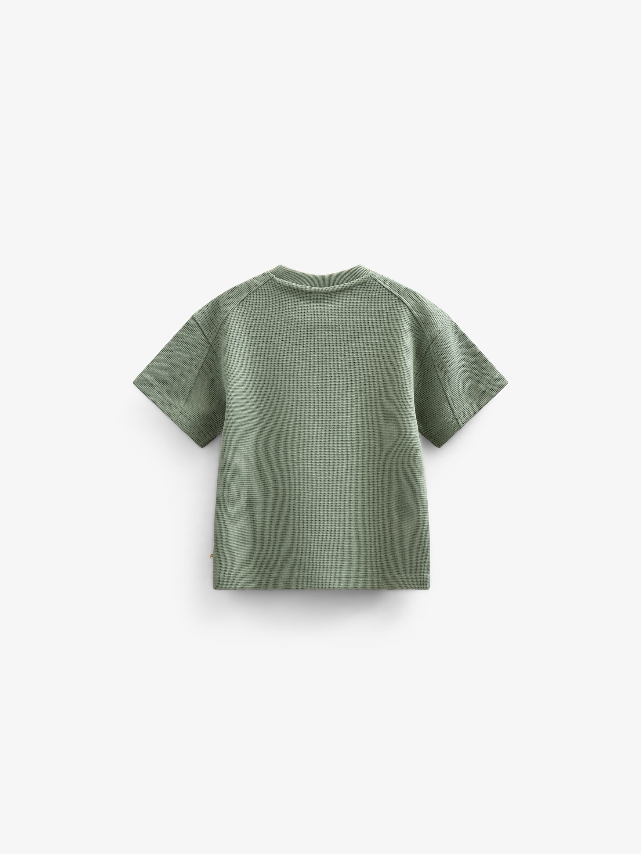 Waffel T-Shirt - Tween - Dusty Green | 101156 Evan - Image 3